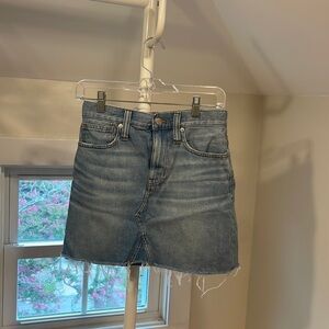Madewell Denim A-Line Mini Skirt Size 24
